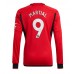 Günstige Manchester United Anthony Martial #9 Heim Fussballtrikot 2023-24 Langarm